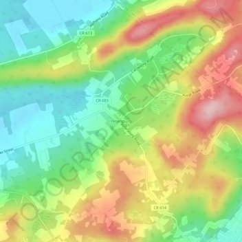 Petersburg Topographic Map Elevation Terrain