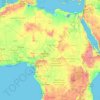 Africa topographic map, elevation, terrain