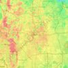 Orlando topographic map, elevation, terrain
