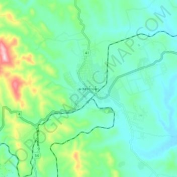 Aungpan topographic map, elevation, terrain