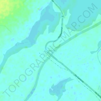 Gambote topographic map, elevation, terrain