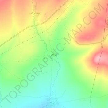 Tall Hamu topographic map, elevation, terrain