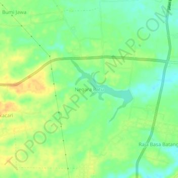 Negara Ratu topographic map, elevation, terrain