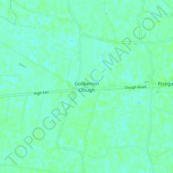 Gosberton Clough topographic map, elevation, terrain