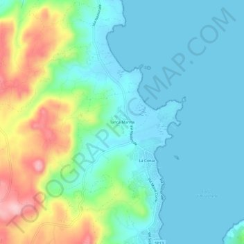 Tanca Manna topographic map, elevation, terrain