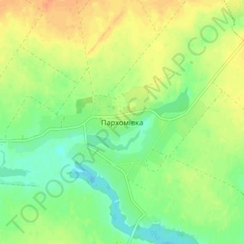 Parkhomivka topographic map, elevation, terrain
