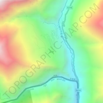 Chang topographic map, elevation, terrain