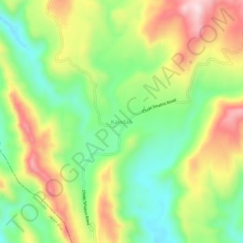 Kaladab topographic map, elevation, terrain