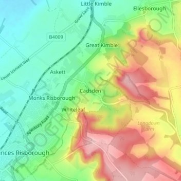 Cadsden topographic map, elevation, terrain