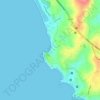 Kovalam Beach topographic map, elevation, terrain