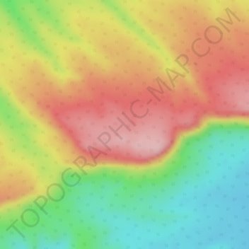 Vindhya Range topographic map, elevation, terrain