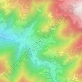 Rungg topographic map, elevation, terrain