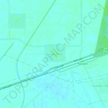 Chak No 4/14.L topographic map, elevation, terrain