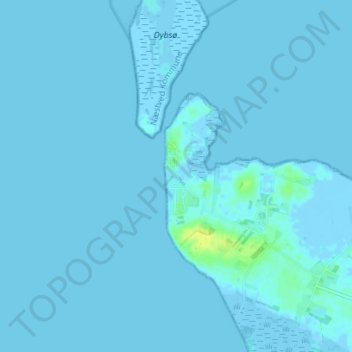 Svinø Strand topographic map, elevation, terrain