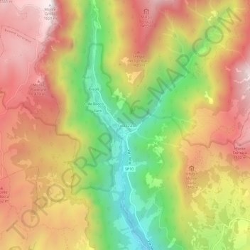 Giazza topographic map, elevation, terrain
