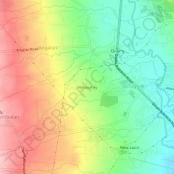 Mahayahay topographic map, elevation, terrain