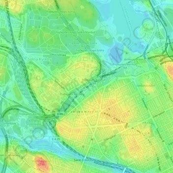 Humboldt topographic map, elevation, terrain