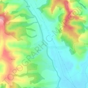 Ceica topographic map, elevation, terrain