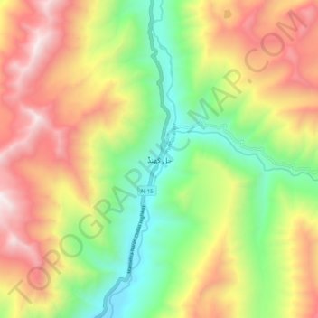Jalkhad topographic map, elevation, terrain