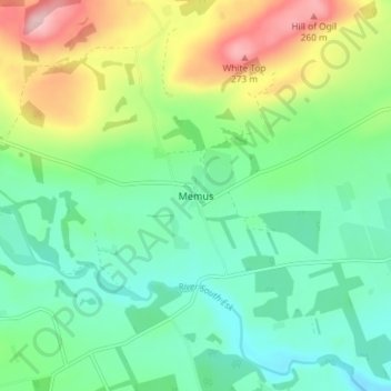 Memus topographic map, elevation, terrain