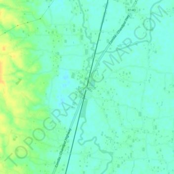 Bojoypur topographic map, elevation, terrain