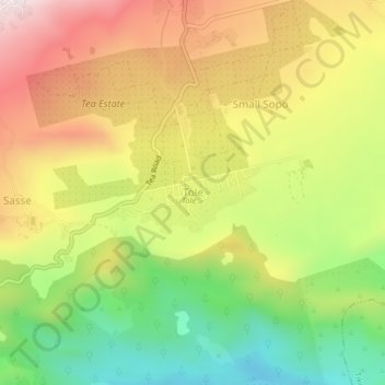 Tole topographic map, elevation, terrain