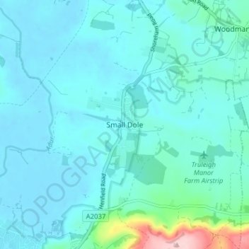 Small Dole topographic map, elevation, terrain