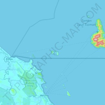 Pulau Sembilang topographic map, elevation, terrain