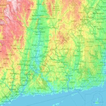 Tolland topographic map, elevation, terrain