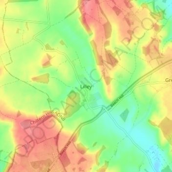 Lilley topographic map, elevation, terrain