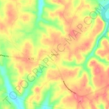 Atwood topographic map, elevation, terrain