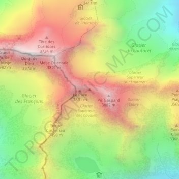 L'Ourson topographic map, elevation, terrain