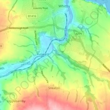 Golden Grove topographic map, elevation, terrain