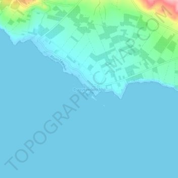Frangokastello topographic map, elevation, terrain