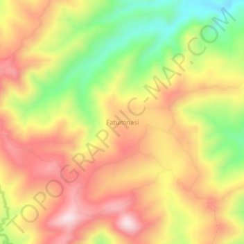 Fatumnasi topographic map, elevation, terrain