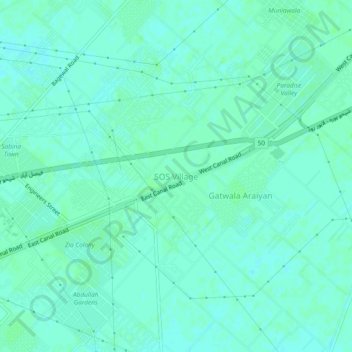 SOS Village topographic map, elevation, terrain