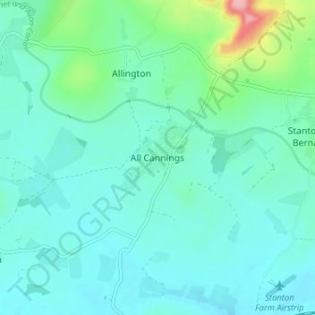 All Cannings topographic map, elevation, terrain