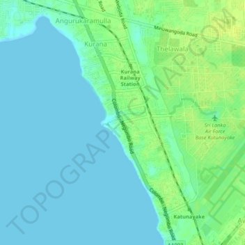 20th Milepost junction topographic map, elevation, terrain