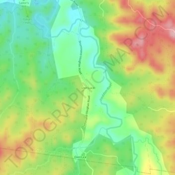 Glen Luce topographic map, elevation, terrain