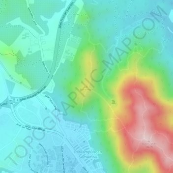 Bukit Kecil topographic map, elevation, terrain