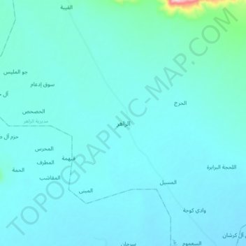 Az Zahir topographic map, elevation, terrain