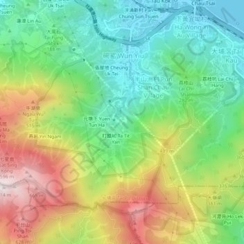 Lo Lau Uk topographic map, elevation, terrain