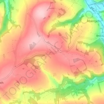 Newchapel topographic map, elevation, terrain