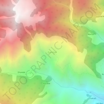 Gurmul topographic map, elevation, terrain