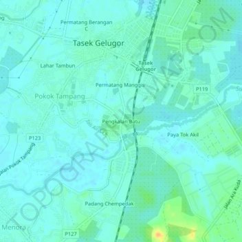 Pengkalan Batu topographic map, elevation, terrain