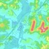 Dawson topographic map, elevation, terrain