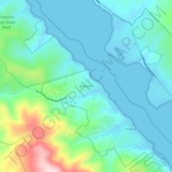 Seahaven topographic map, elevation, terrain