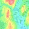 South Meriden topographic map, elevation, terrain