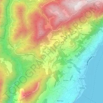 Navazzo topographic map, elevation, terrain