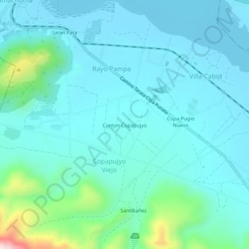 Canton Copapujyo topographic map, elevation, terrain